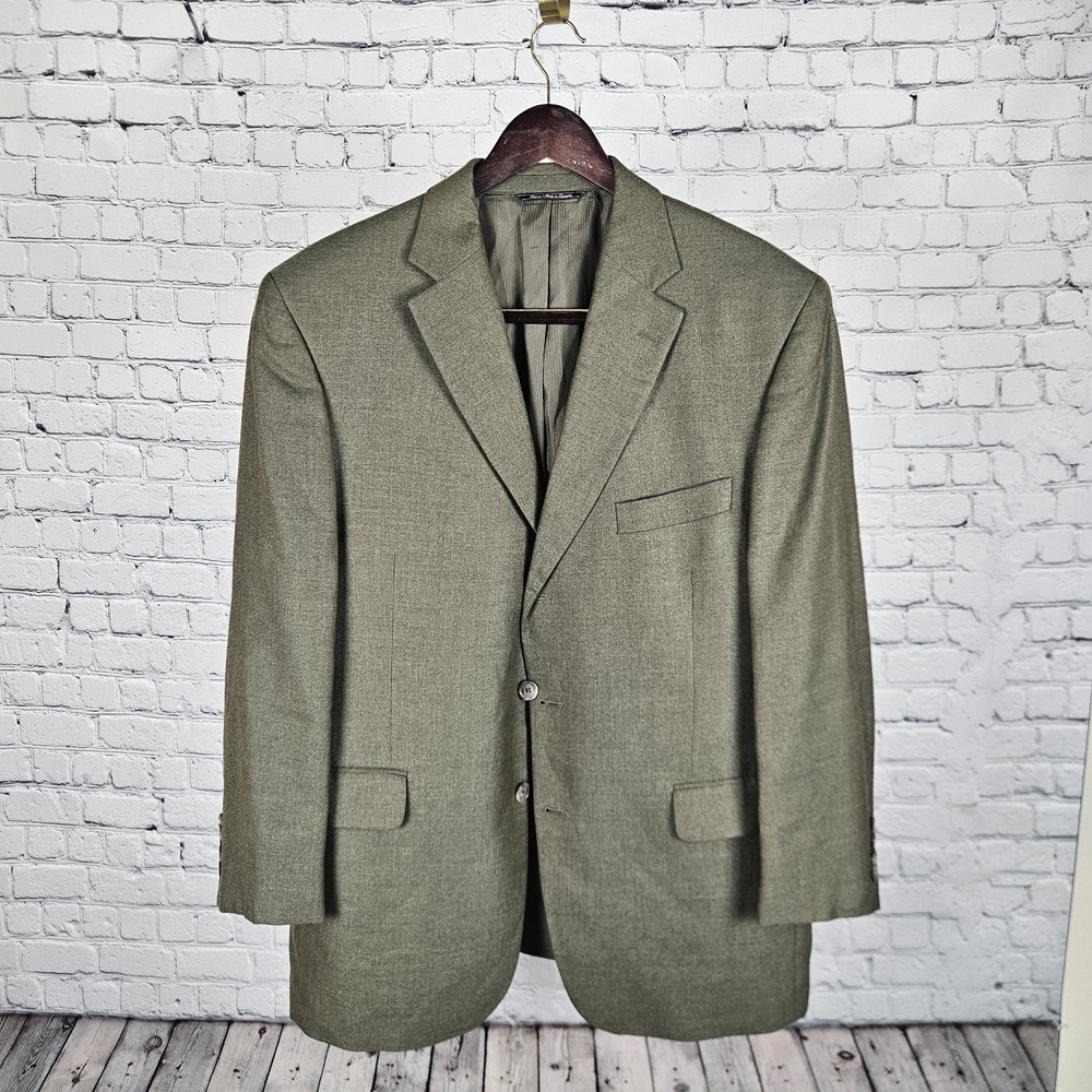 H.W. Rosenblum Jack Victor Cashmere Blazer 45S Green Sport Coat Union Made...